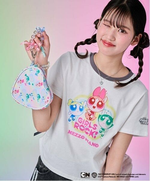 mezzo piano junior / メゾピアノジュニア ポーチ | 【The Powerpuff Girls】　ハートポーチ　（マルチ）