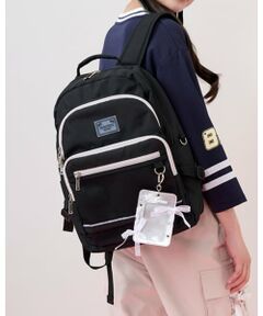 mezzo piano junior / メゾピアノジュニア リュック・バックパック | 【撥水】レースアップリボンカードホルダーつきリュック