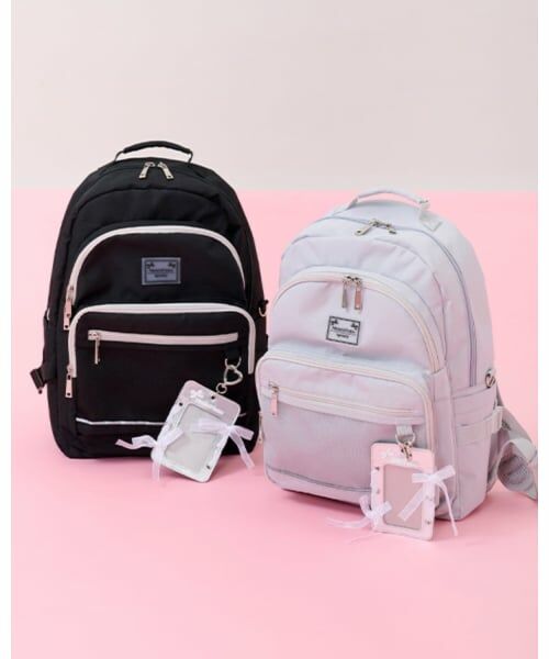 mezzo piano junior / メゾピアノジュニア リュック・バックパック | 【撥水】レースアップリボンカードホルダーつきリュック | 詳細16