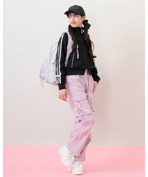 mezzo piano junior / メゾピアノジュニア リュック・バックパック | 【撥水】レースアップリボンカードホルダーつきリュック | 詳細18