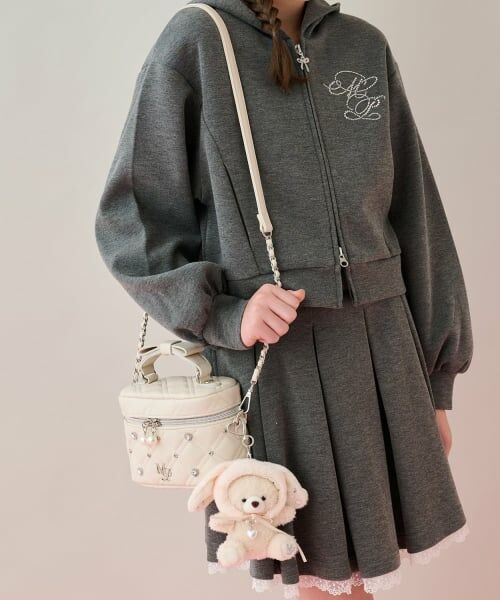 mezzo piano junior / メゾピアノジュニア ショルダーバッグ | きらきらリボンバニティショルダー（アイボリー）