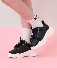 mezzo piano junior / メゾピアノジュニア スニーカー | ダブルリボンダッドスニーカー