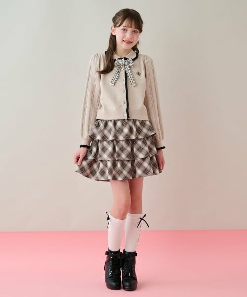 mezzo piano junior / メゾピアノジュニア ブーツ（ショート丈） | サテンリボンスカラップショートブーツ | 詳細25