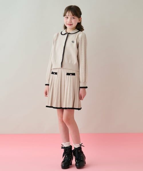 mezzo piano junior / メゾピアノジュニア ブーツ（ショート丈） | サテンリボンスカラップショートブーツ | 詳細26