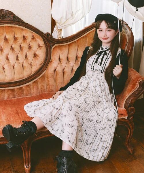 mezzo piano junior / メゾピアノジュニア ブーツ（ショート丈） | サテンリボンスカラップショートブーツ | 詳細28