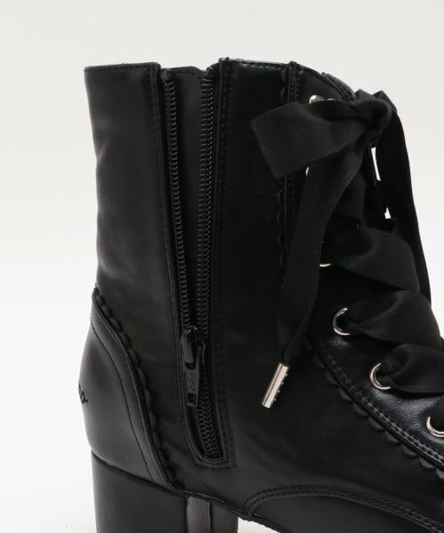 mezzo piano junior / メゾピアノジュニア ブーツ（ショート丈） | サテンリボンスカラップショートブーツ | 詳細4