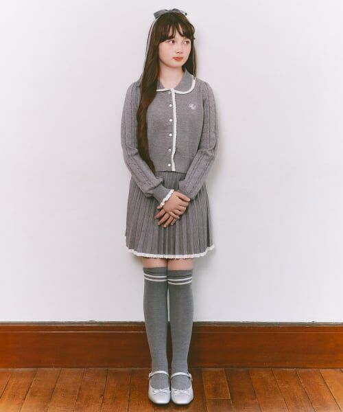 mezzo piano junior / メゾピアノジュニア ソックス | ラインニーハイソックス | 詳細22