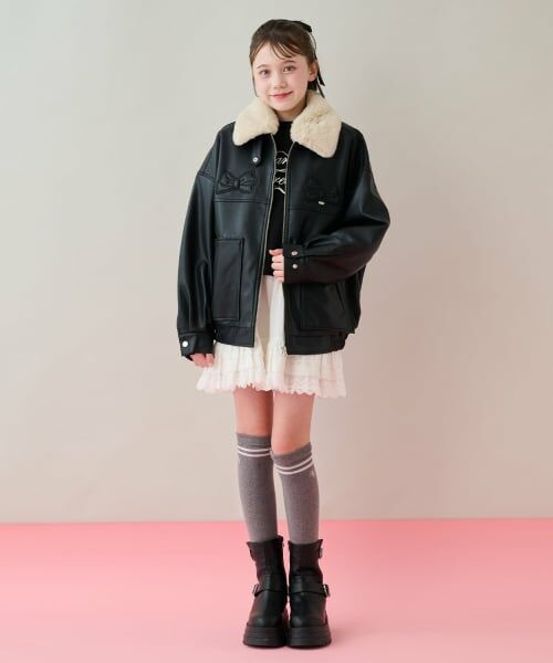 mezzo piano junior / メゾピアノジュニア ソックス | ラインニーハイソックス | 詳細25