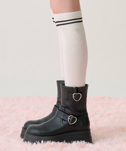 mezzo piano junior / メゾピアノジュニア ソックス | ラインニーハイソックス | 詳細8