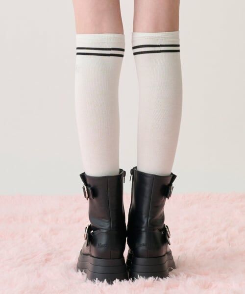 mezzo piano junior / メゾピアノジュニア ソックス | ラインニーハイソックス | 詳細9