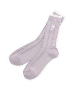 mezzo piano junior / メゾピアノジュニア ソックス | ケーブルラメソックス