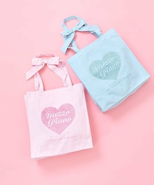 mezzo piano junior / メゾピアノジュニア トートバッグ | 25th anniversary キラキラハートロゴトート | 詳細9