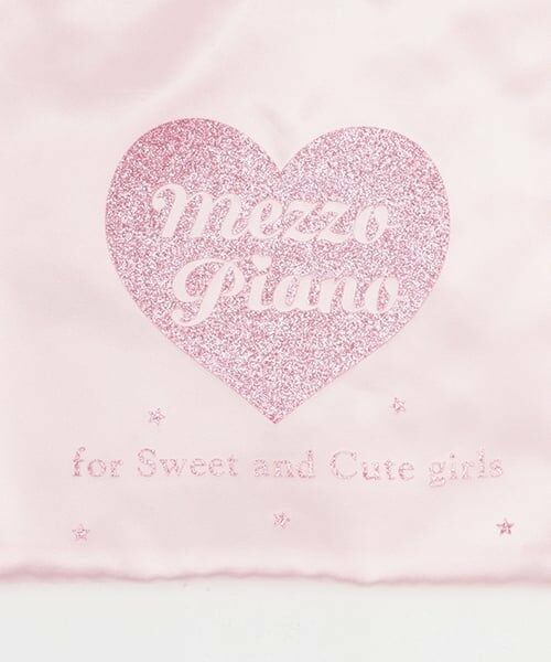 mezzo piano junior / メゾピアノジュニア ポーチ | 25th anniversary キラキラハートロゴ巾着 | 詳細2