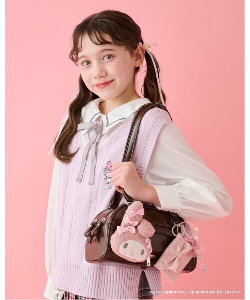 mezzo piano junior / メゾピアノジュニア ポーチ | 【マイメロディ/クロミ】リボンいっぱいフェイス型ポーチ | 詳細6
