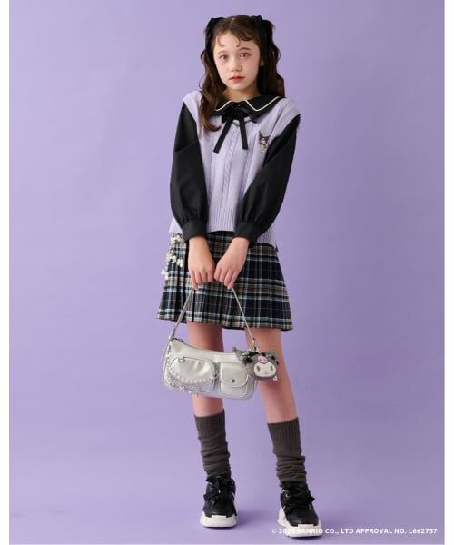 mezzo piano junior / メゾピアノジュニア ポーチ | 【マイメロディ/クロミ】リボンいっぱいフェイス型ポーチ | 詳細9