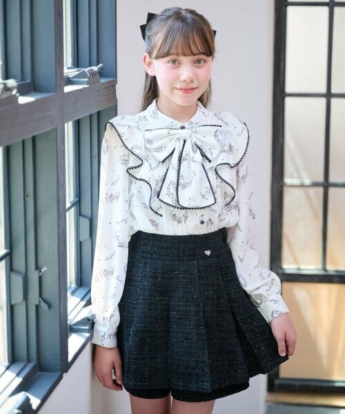 mezzo piano junior / メゾピアノジュニア ショート・ハーフ・半端丈パンツ | タックフレアショートパンツ♪ | 詳細14