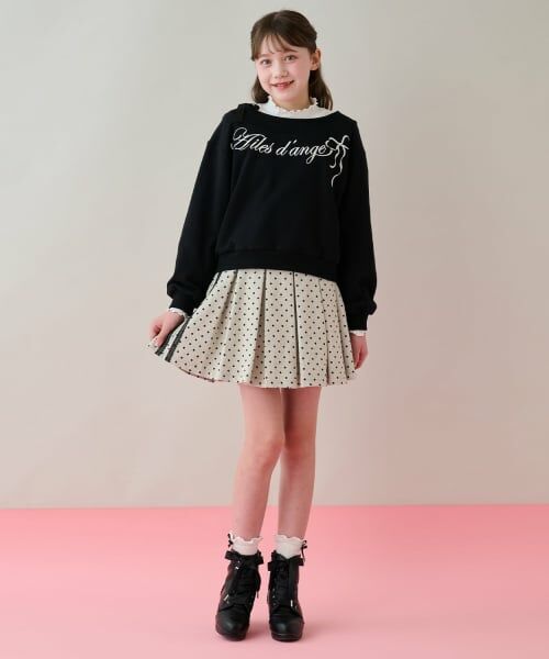 mezzo piano junior / メゾピアノジュニア ショート・ハーフ・半端丈パンツ | ドットジャカードスカパン | 詳細13