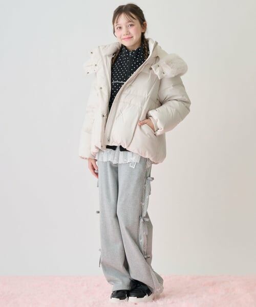 mezzo piano junior / メゾピアノジュニア その他パンツ | ペプラムつきあったか裏起毛パンツ | 詳細17