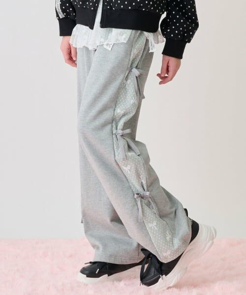 mezzo piano junior / メゾピアノジュニア その他パンツ | ペプラムつきあったか裏起毛パンツ(グレー)