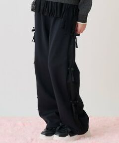 mezzo piano junior / メゾピアノジュニア その他パンツ | サイドロゴリボン内側あったかパラシュートパンツ