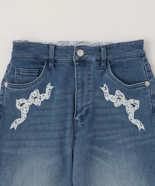 mezzo piano junior / メゾピアノジュニア その他パンツ | 裏起毛美脚ストレートデニムパンツ(アソートデザイン) | 詳細2