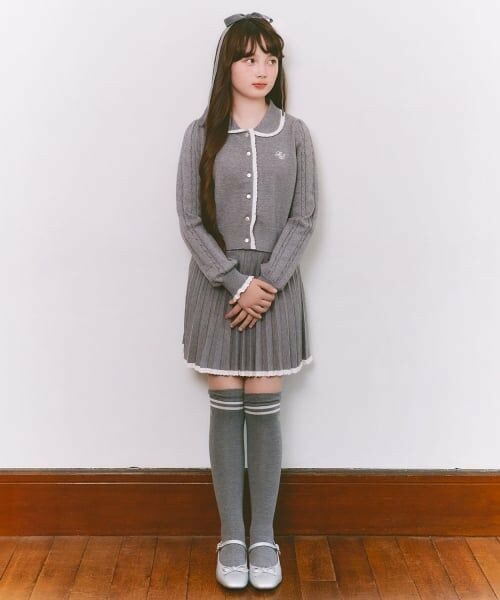 mezzo piano junior / メゾピアノジュニア ミニ・ひざ丈スカート | ニットプリーツスカート | 詳細12