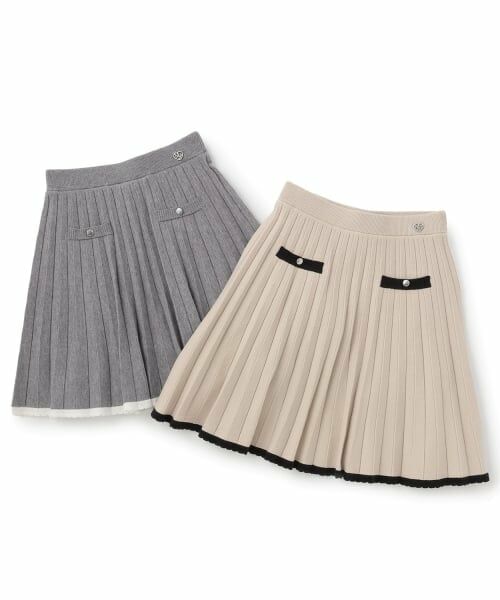 mezzo piano junior / メゾピアノジュニア ミニ・ひざ丈スカート | ニットプリーツスカート | 詳細8