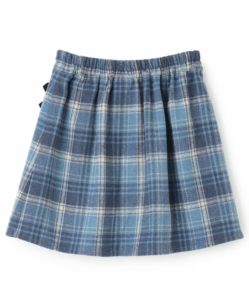 mezzo piano junior / メゾピアノジュニア ミニ・ひざ丈スカート | シャギーチェックラップ風プリーツスカート（スパッツつき） | 詳細1