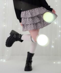 mezzo piano junior / メゾピアノジュニア ショート・ハーフ・半端丈パンツ | ハートバックルつきティアードスカパン