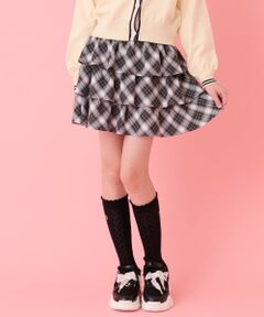 mezzo piano junior / メゾピアノジュニア ショート・ハーフ・半端丈パンツ | ハートバックルつきティアードスカパン