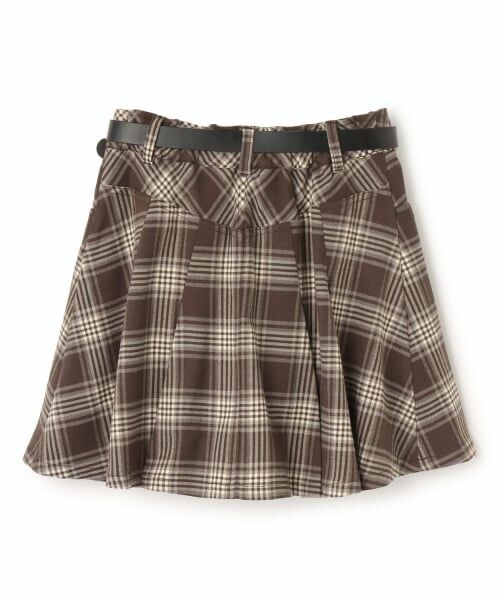 mezzo piano junior / メゾピアノジュニア ミニ・ひざ丈スカート | 合皮ベルトつきプリーツスカート（暖かスパッツつき） | 詳細1