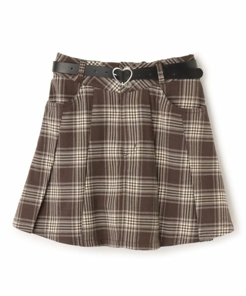 mezzo piano junior / メゾピアノジュニア ミニ・ひざ丈スカート | 合皮ベルトつきプリーツスカート（暖かスパッツつき） | 詳細14