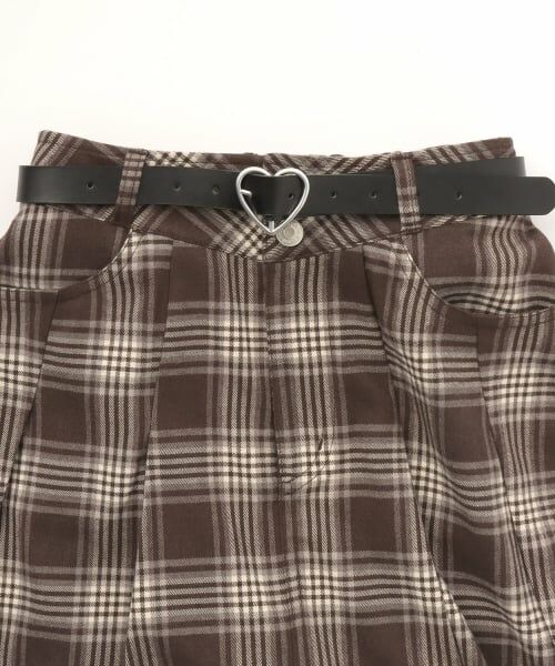 mezzo piano junior / メゾピアノジュニア ミニ・ひざ丈スカート | 合皮ベルトつきプリーツスカート（暖かスパッツつき） | 詳細3