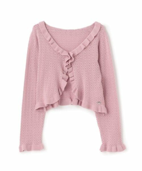 mezzo piano junior / メゾピアノジュニア カーディガン・ボレロ | フリルカーディガン♪（ピンク）