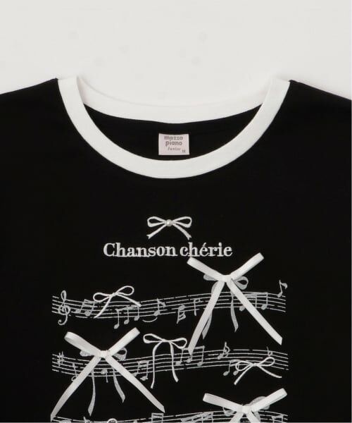 mezzo piano junior / メゾピアノジュニア Tシャツ | リボン＆音符長袖Ｔシャツ♪ | 詳細2