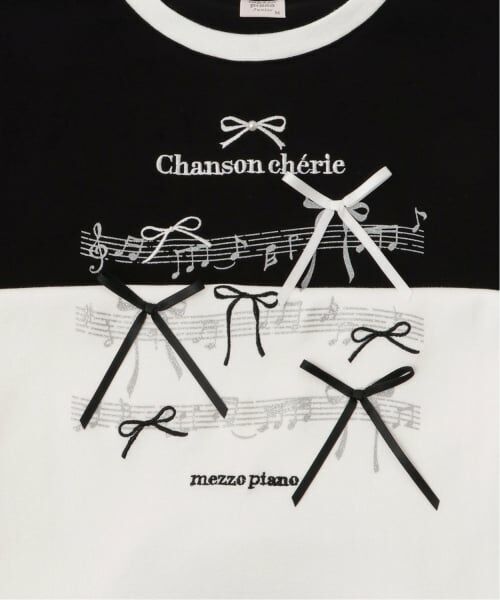 mezzo piano junior / メゾピアノジュニア Tシャツ | リボン＆音符長袖Ｔシャツ♪ | 詳細3