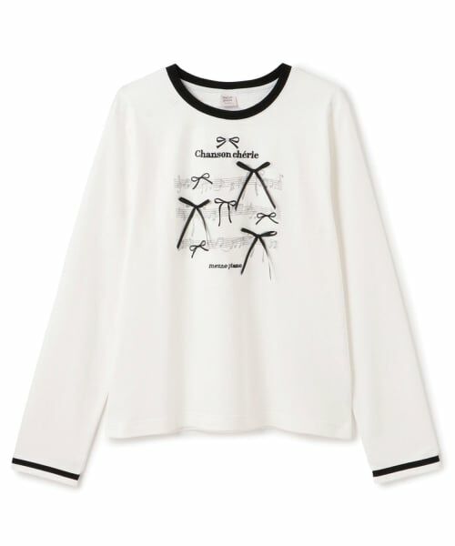 mezzo piano junior / メゾピアノジュニア Tシャツ | リボン＆音符長袖Ｔシャツ♪ | 詳細9