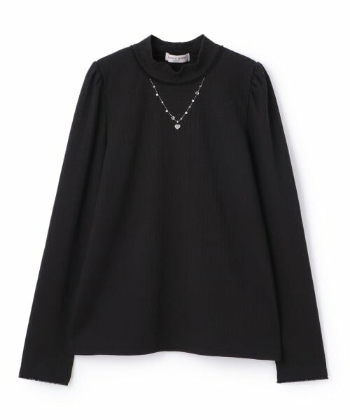 mezzo piano junior / メゾピアノジュニア Tシャツ | テレコネックレス長袖Tシャツ♪（黒）