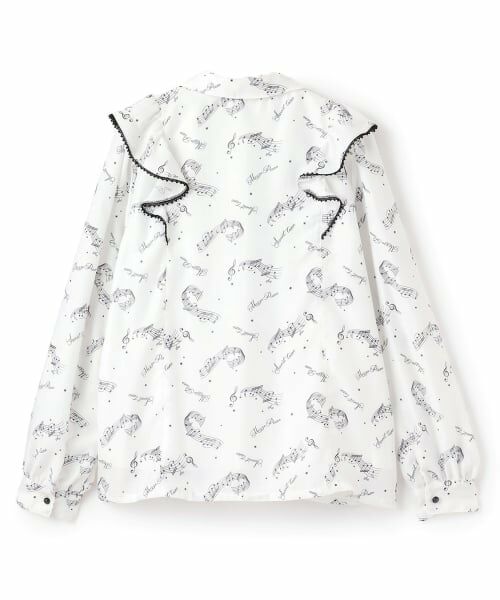 mezzo piano junior / メゾピアノジュニア シャツ・ブラウス | ボウタイつき音符柄フリルブラウス♪ | 詳細1