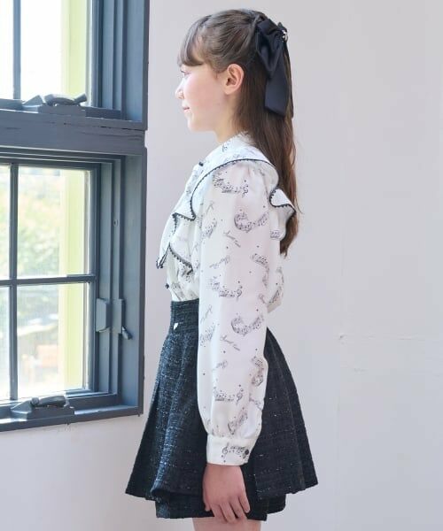mezzo piano junior / メゾピアノジュニア シャツ・ブラウス | ボウタイつき音符柄フリルブラウス♪ | 詳細11