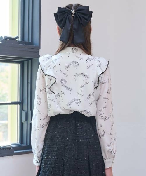 mezzo piano junior / メゾピアノジュニア シャツ・ブラウス | ボウタイつき音符柄フリルブラウス♪ | 詳細12