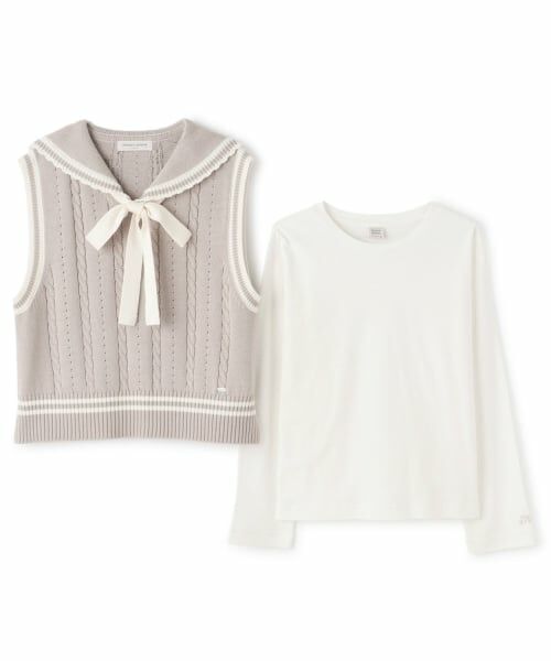 mezzo piano junior / メゾピアノジュニア その他トップス | セーラーベスト＆Tシャツセット | 詳細2