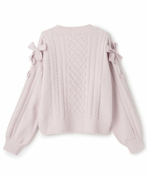 mezzo piano junior / メゾピアノジュニア ニット・セーター | レースアップモールニット | 詳細1