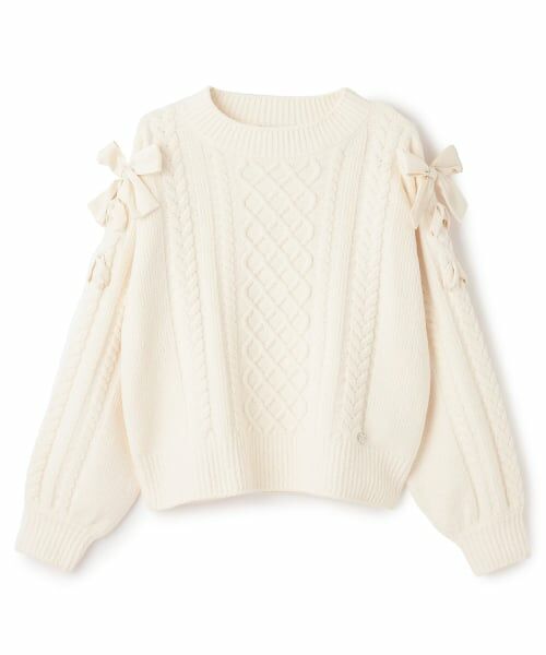 mezzo piano junior / メゾピアノジュニア ニット・セーター | レースアップモールニット | 詳細9