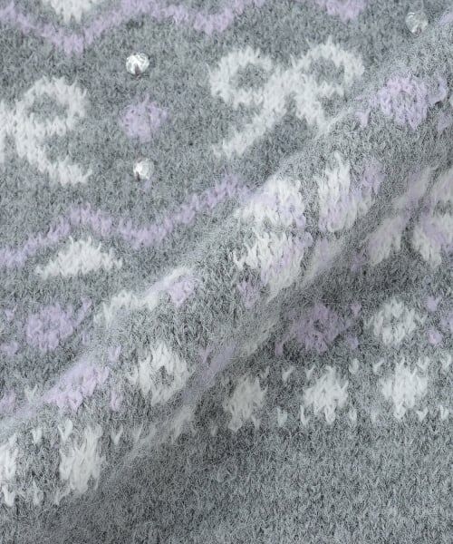 mezzo piano junior / メゾピアノジュニア カーディガン・ボレロ | リボン柄ノルディックジップカーディガン | 詳細5