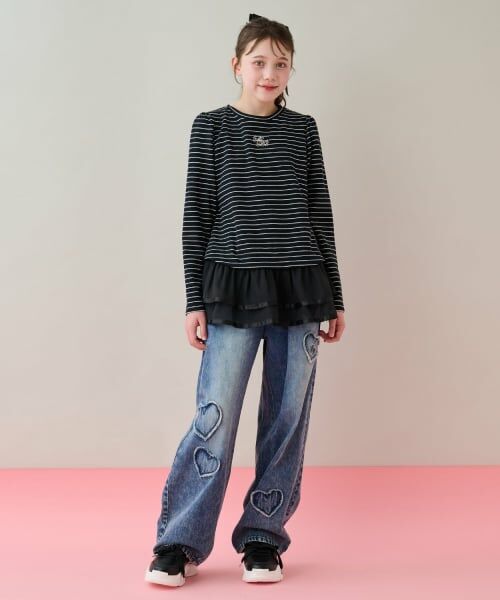 mezzo piano junior / メゾピアノジュニア Tシャツ | オーガンジーフリルつき長袖Tシャツ | 詳細11