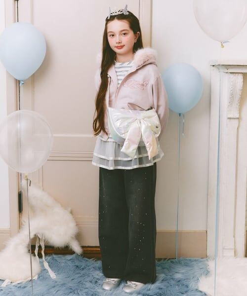 mezzo piano junior / メゾピアノジュニア Tシャツ | オーガンジーフリルつき長袖Tシャツ | 詳細13