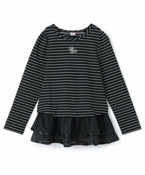 mezzo piano junior / メゾピアノジュニア Tシャツ | オーガンジーフリルつき長袖Tシャツ | 詳細9