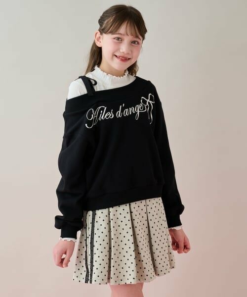 mezzo piano junior / メゾピアノジュニア スウェット | トレーナー＆Tシャツセット（オフショルダー仕様可能） | 詳細14