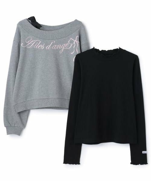 mezzo piano junior / メゾピアノジュニア スウェット | トレーナー＆Tシャツセット（オフショルダー仕様可能） | 詳細2